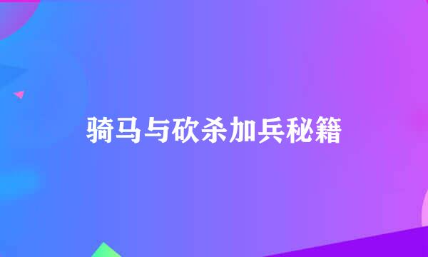 骑马与砍杀加兵秘籍